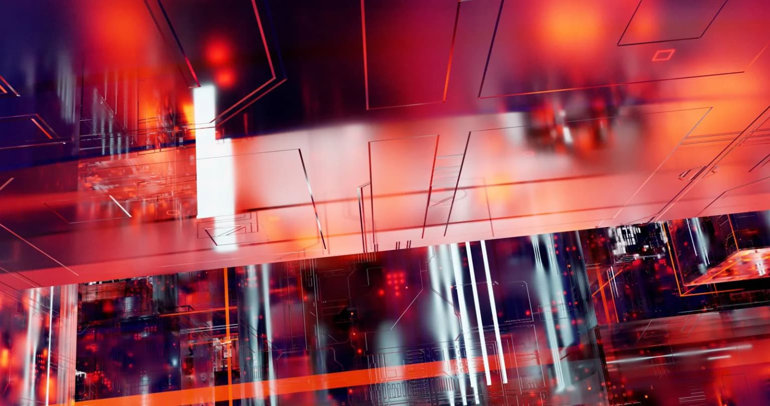 Visualizzazione astratta di tecnologia e intelligenza artificiale